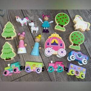 J’adore Bff Princess Candy Train Track Set Pink Wooden Magnetic Princess Julie